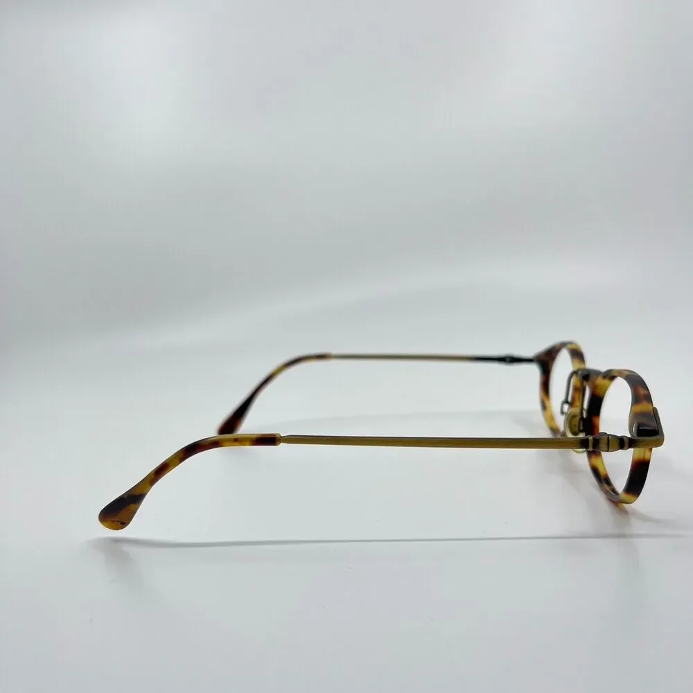 Help Eyeglasses MOD 184 Brown gold metal‎ Frame Made in Italy 49-21 H6482
